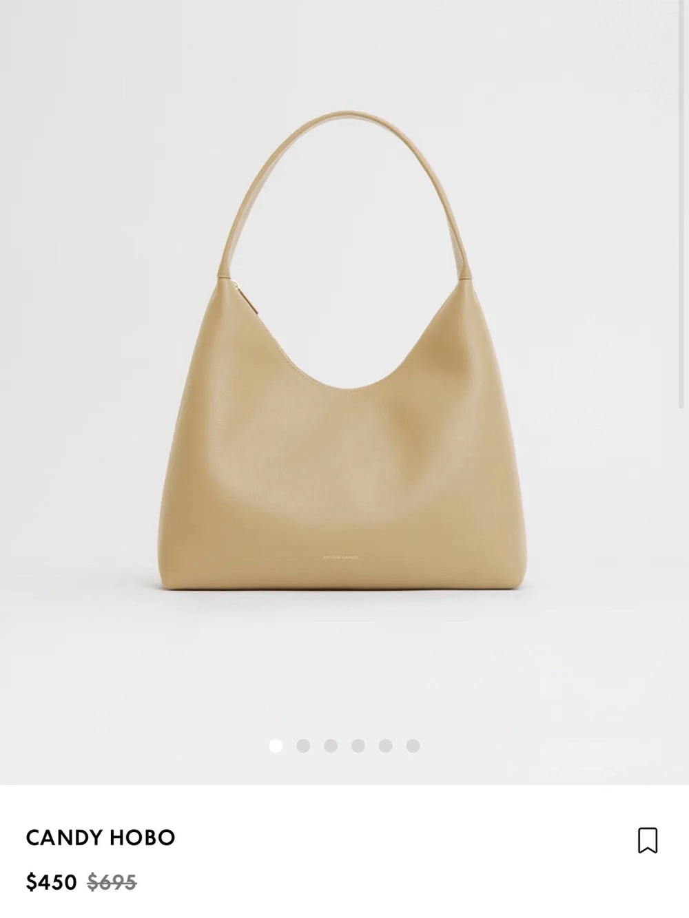 Mansur Gavriel Candy Hobo in Light Tan